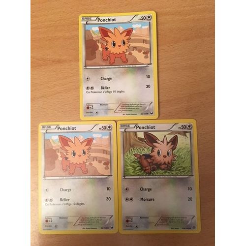 2x Ponchiot 50pv (86/108) + Ponchiot 50pv (108/146)  Pokemon