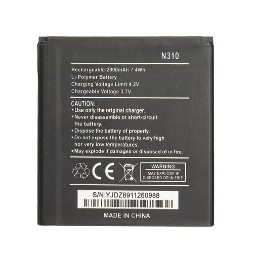 Batterie De Rechange Pour Wiko N310 2000mah 7.4wh