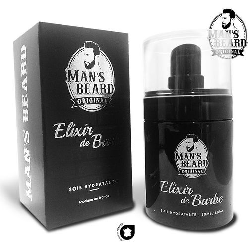 Man's Beard - Elixir De Barbe Premium Soie Hydratante - Fabrication Française - 30ml 