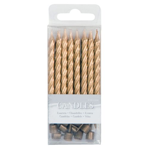 Bougies Danniversaire Dorées Taille Unique