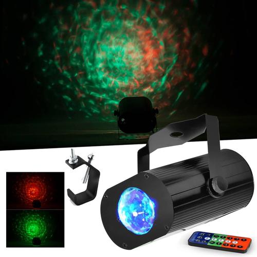 Jeux Lumière Party Sound & Light MINIWAVE 9W RGB 3-en-1 effet "WATERWAVE" + Fixation