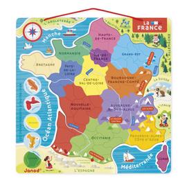 Puzzle France Magnétique 93 pcs (bois) - Nouvelles régions 2016 - Jeux  éducatifs