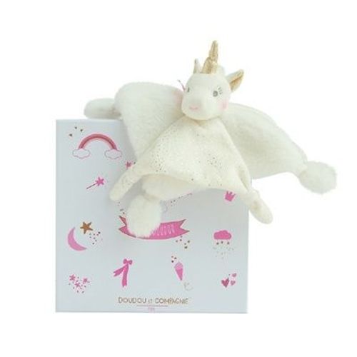 Doudou Licorne Or 16 Cm - Doudou Et Compagnie