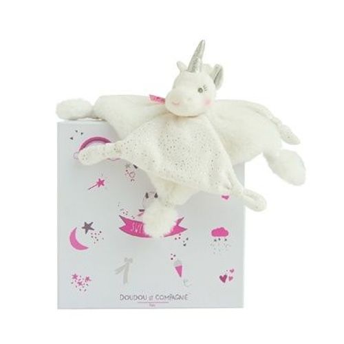Doudou Licorne Argent 16 Cm - Doudou Et Compagnie
