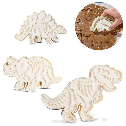 Mars-Story Moule À Fondant Dinosaure 3 Pièces Glaçage Fondant 3 Pièces Set Cookie 3