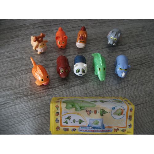 Figurines "Kinder" (2008) Série Complète: Les Animaux Impossibles (Nv039, Nv040, Nv041, Nv042, Nv043, Nv044, Nv045, Nv046, Nv047)