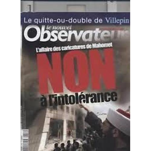 Le Nouvel Observateur  N° 2153 : Non À L'intolérance