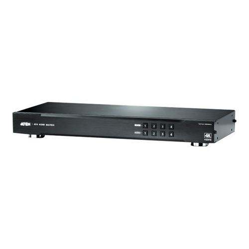 ATEN VanCryst 4 x 4 4K HDMI Matrix Switch VM0404HA - Commutateur vidéo/audio - de bureau, Montable sur rack