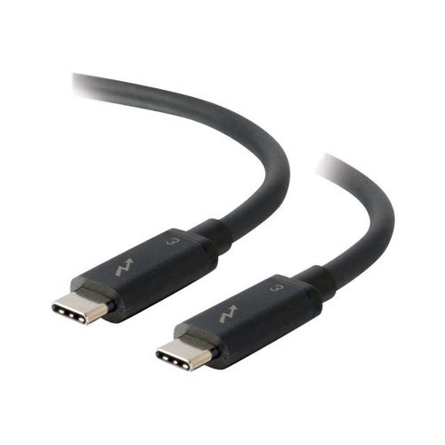 C2G 1m Thunderbolt 3 Cable (20Gbps) - Thunderbolt Cable 4K - Black - Câble Thunderbolt - 24 pin USB-C (M) pour 24 pin USB-C (M) - Thunderbolt 3 - 30 V - 1 m - support 4K - noir