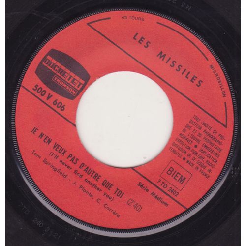 45 Trs Juke Box Je N'en Veux Pas D'autre Que Toi (I'll Never Find Another You) / Boum! Boum! (Boom, Boom)