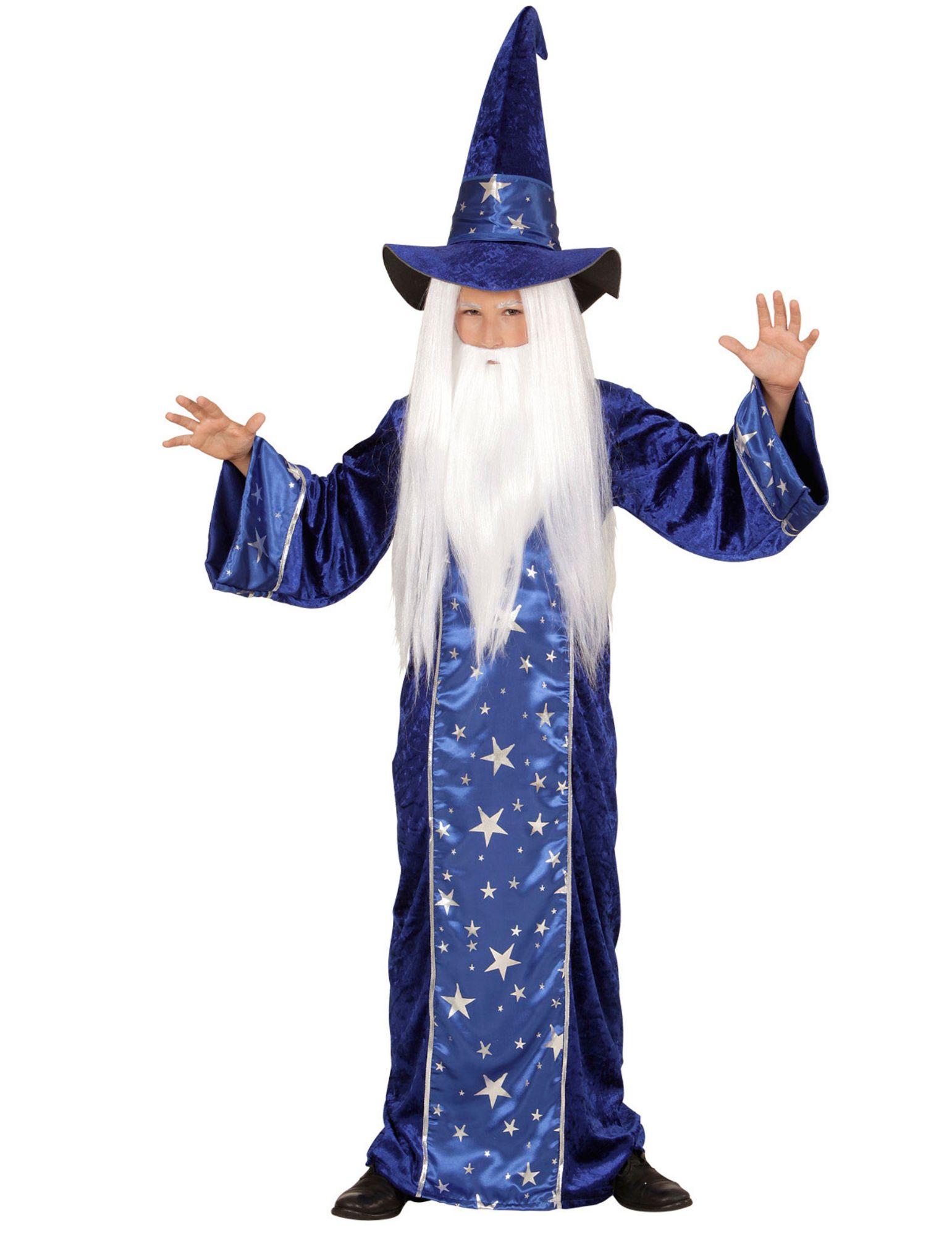 Déguisement magicien étoilé bleu enfant 4 à 5 ans