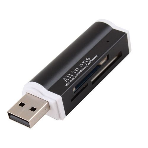 Lecteur usb 2.0 multi carte mémoire : Micro SD / TF M2 MMC SDHC MS Duo - Noir