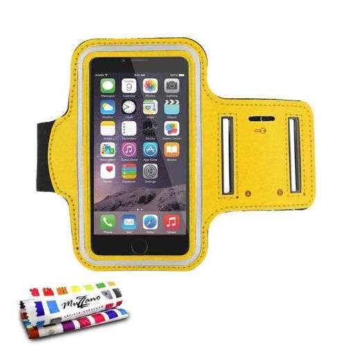 Brassard De Sport Iphone 6 6s Plus (5"5) Jaune Anti-Dérapant