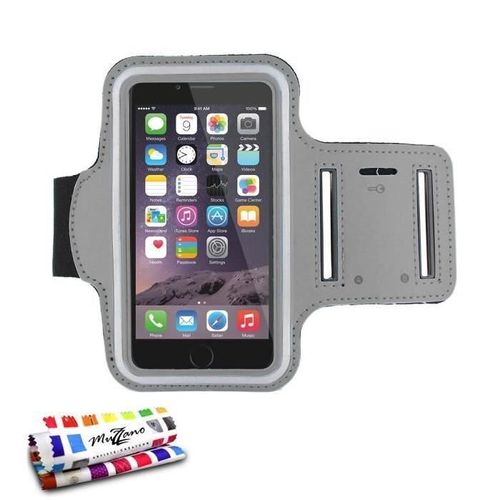 Brassard De Sport Iphone 6 6s Plus (5"5) Gris Anti-Dérapant