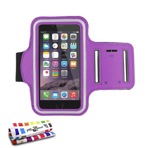 Brassard De Sport Iphone 6 6s Plus (5"5) Violet Anti-Dérapant