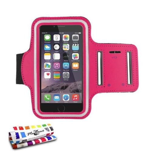 Brassard De Sport Iphone 6 6s Plus (5"5) Rose Fushia Anti-Dérapant