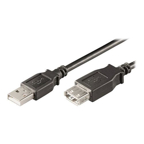 Ewent - Rallonge de câble USB - USB (F) pour USB (M) - USB 2.0 - 50 cm - noir