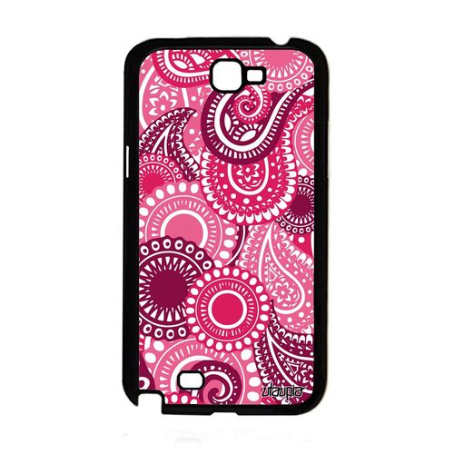 Coque Samsung Note 2 Silicone Motif Cachemire Multicolore Case Etui Rose Samsung Galaxy Note 2
