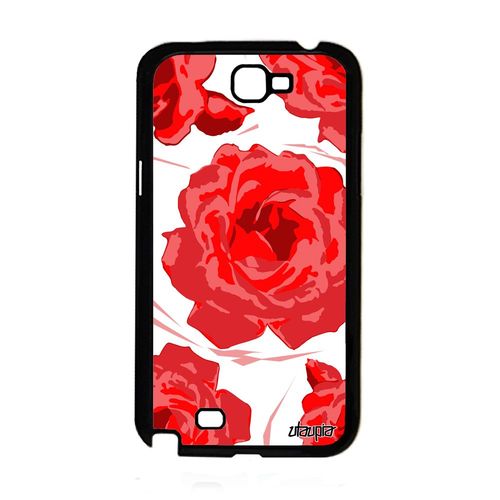 Coque Silicone Galaxy Note 2 Rose Fleur Eternelle Case Floral Romantique Samsung Galaxy Note 2