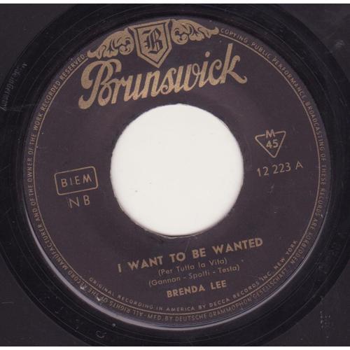 45 Trs Juke Box I Want To Be Wanted / Just A Little