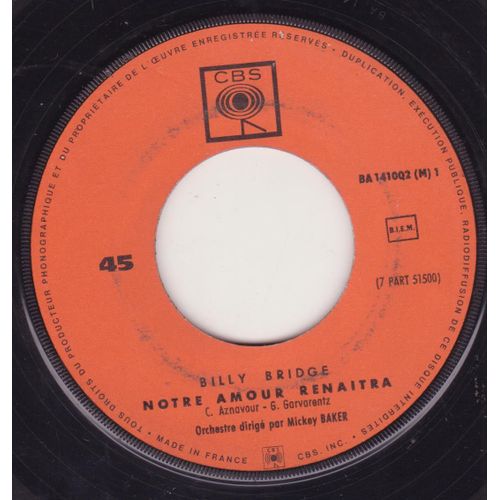 45 Trs Juke Box Notre Amour Renaitra / Cours Mon Coeur (Night Rider)