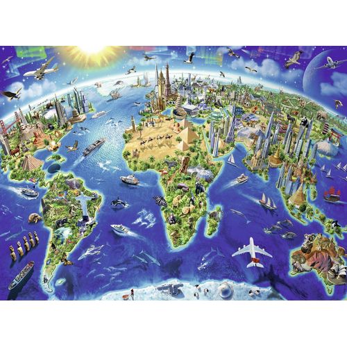 Puzzle 200 Pièces Pièces Xxl - Carte Du Monde