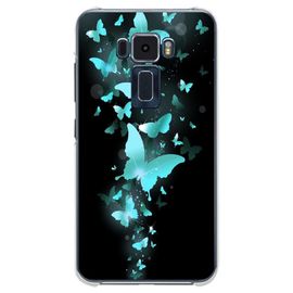 Coque Souple Pour Asus Zenfone 3 Ze520kl Avec Impression Motifs Papillons Bleus