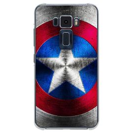 Coque Souple Pour Asus Zenfone 3 Ze520kl Avec Impression Motifs Bouclier Étoi