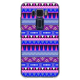 Coque Souple Pour Asus Zenfone 3 Ze520kl Avec Impression Motifs Aztèque Bleu Et