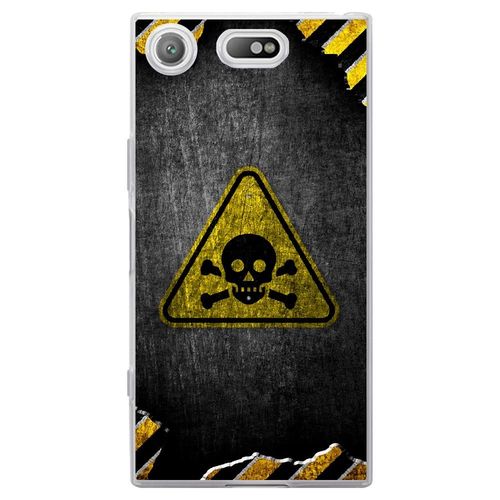 Coque Souple Pour Sony Xperia Xz1 Compact Avec Impression Motifs Panneau Toxique