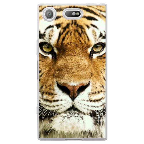 Coque Souple Pour Sony Xperia Xz1 Compact Avec Impression Motifs Tête De Tigre