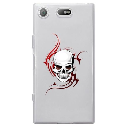 Coque Souple Pour Sony Xperia Xz1 Compact Avec Impression Motifs Tête De Mort S