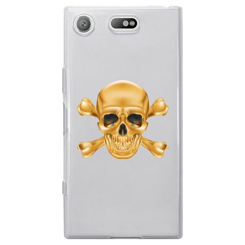 Coque Souple Pour Sony Xperia Xz1 Compact Avec Impression Motifs Tête De Mort A