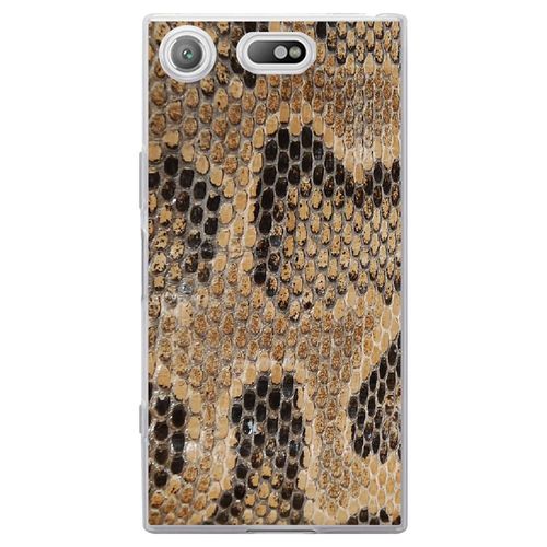 Coque Souple Pour Sony Xperia Xz1 Compact Avec Impression Motifs Peau De Serpent