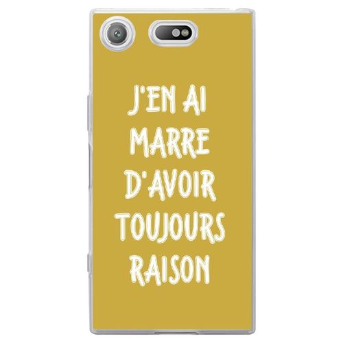 Coque Souple Pour Sony Xperia Xz1 Compact Avec Impression Motifs Marre D'avoir R