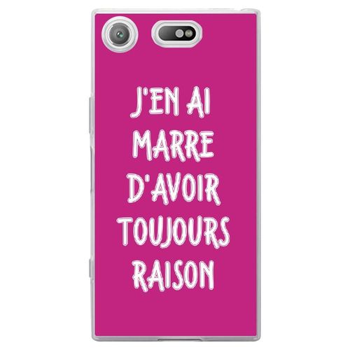 Coque Souple Pour Sony Xperia Xz1 Compact Avec Impression Motifs Marre D'avoir R