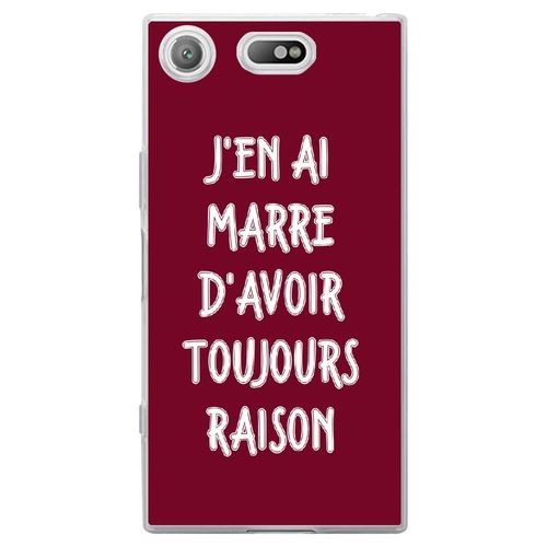 Coque Souple Pour Sony Xperia Xz1 Compact Avec Impression Motifs Marre D'avoir R