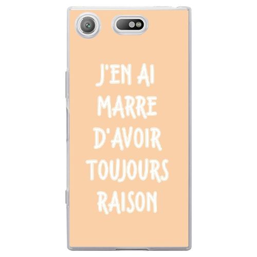 Coque Souple Pour Sony Xperia Xz1 Compact Avec Impression Motifs Marre D'avoir R