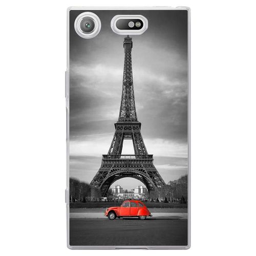 Coque Souple Pour Sony Xperia Xz1 Compact Avec Impression Motifs Paris Et 2cv Ro
