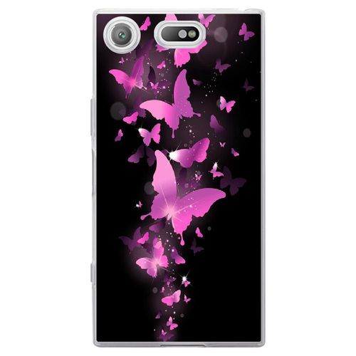 Coque Souple Pour Sony Xperia Xz1 Compact Avec Impression Motifs Papillons Fushi