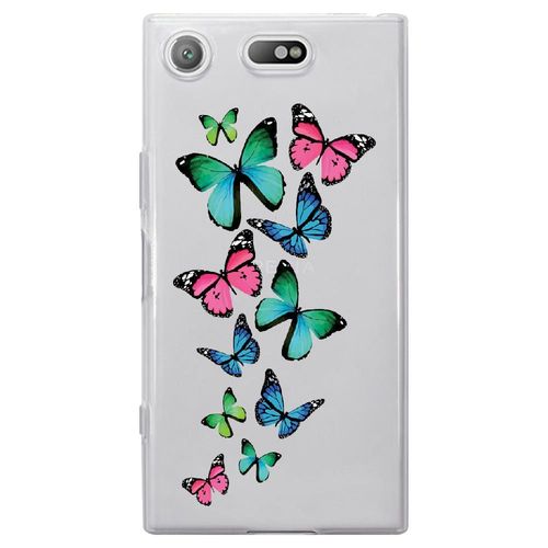 Coque Souple Pour Sony Xperia Xz1 Compact Avec Impression Motifs Papillons Color