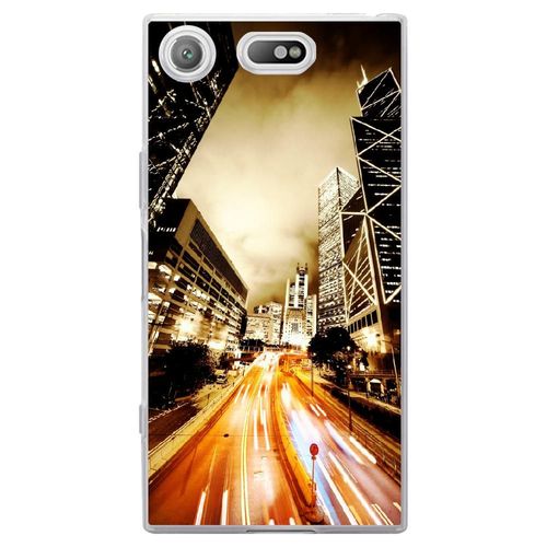 Coque Souple Pour Sony Xperia Xz1 Compact Avec Impression Motifs Night Street