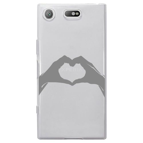 Coque Souple Pour Sony Xperia Xz1 Compact Avec Impression Motifs Mains En Forme