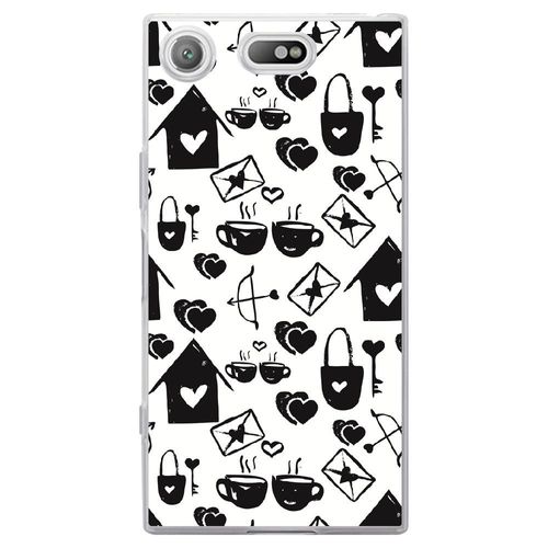 Coque Souple Pour Sony Xperia Xz1 Compact Avec Impression Motifs Love Coeur 3