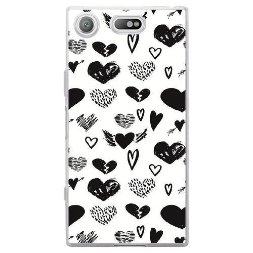 Coque Souple Pour Sony Xperia Xz1 Compact Avec Impression Motifs Love Coeur 1