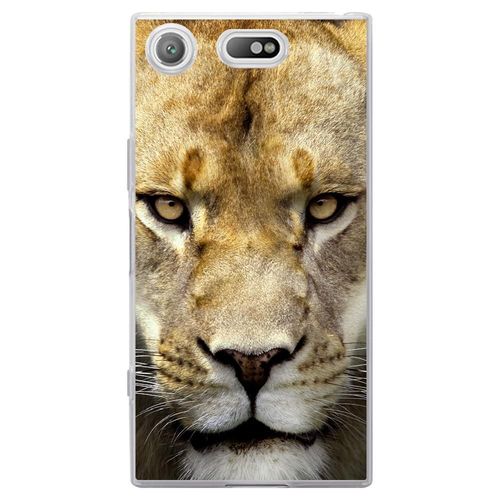 Coque Souple Pour Sony Xperia Xz1 Compact Avec Impression Motifs Tête De Lionne