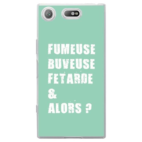 Coque Souple Pour Sony Xperia Xz1 Compact Avec Impression Motifs Fumeuse Et Alor