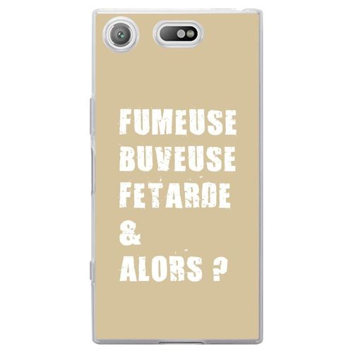 Coque Souple Pour Sony Xperia Xz1 Compact Avec Impression Motifs Fumeuse Et Alor