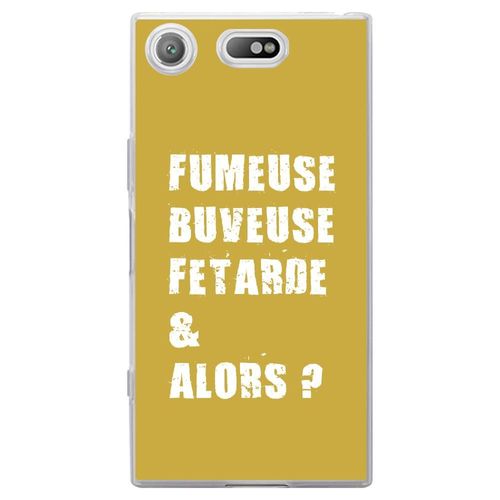 Coque Souple Pour Sony Xperia Xz1 Compact Avec Impression Motifs Fumeuse Et Alor