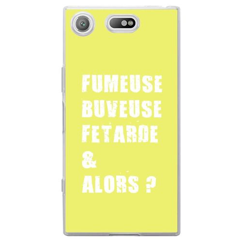 Coque Souple Pour Sony Xperia Xz1 Compact Avec Impression Motifs Fumeuse Et Alor
